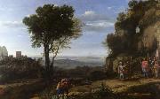 Claude Lorrain Landscape with David and the Three Heroes (mk17) oil on canvas